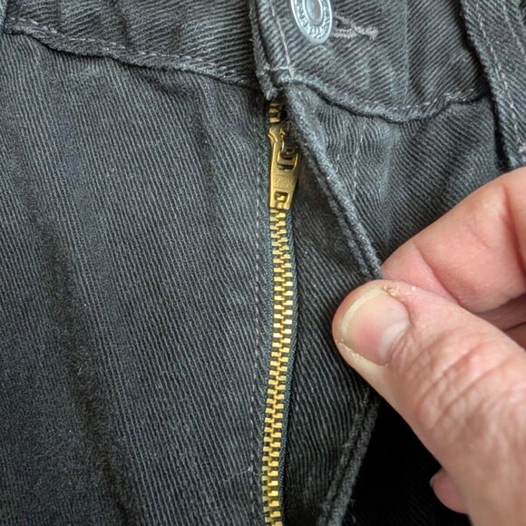 Vintage Levis 550 Jeans Mens 36x33 Black Denim Relaxed Fit Tapered Leg 2001 Y2K - Picture 7 of 14